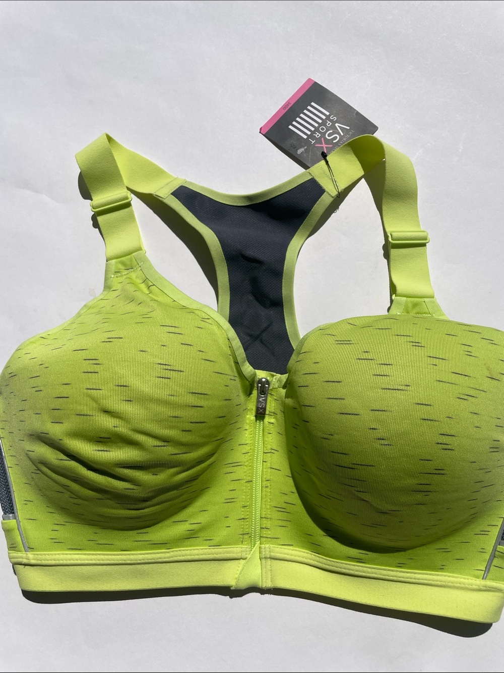VSX by Victoria's Secret Neon Lime Front-Zip Sports Bra
